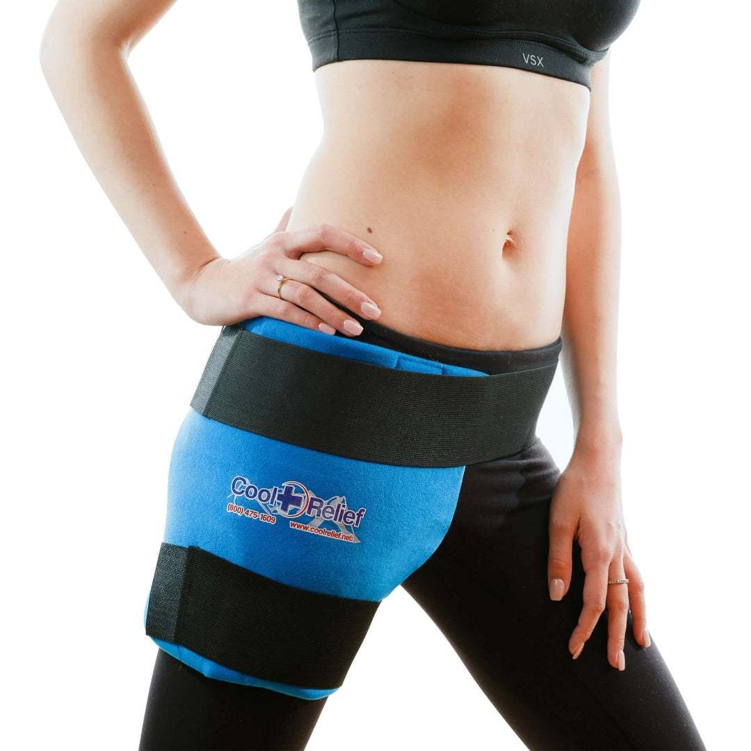 soft gel hip ice pack with adjustable straps for targeted cold therapy and compression on hip pain relief